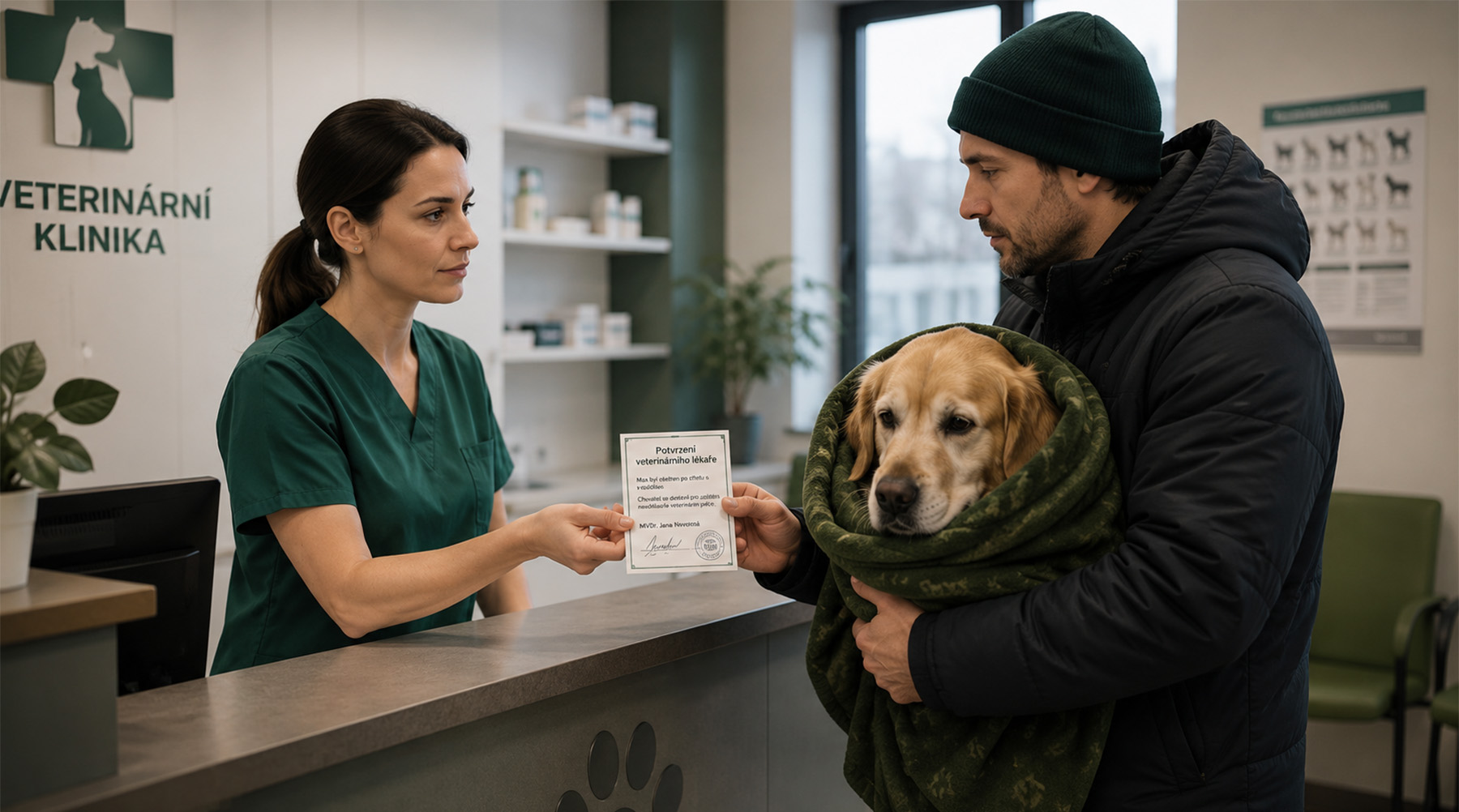 Veterinární pracoviště a potvrzení o neodkladném ošetření